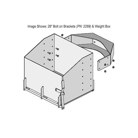 K&M Mfg 28-In. Bolt on Brackets (BOB) Kit for Case IH MX/Tier 4/215-335 (Magnum) Series Black 2289
