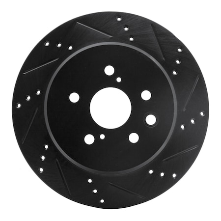 Dynamic Friction Co DFC Brake Rotor - Drilled and Slotted - Black 633-75036R