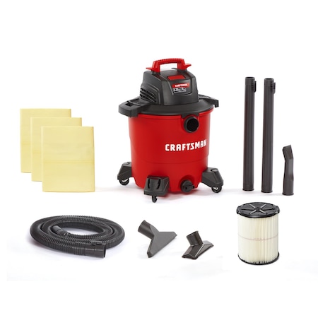 Craftsman 9 Gallon 4.25 Peak HP Wet/Dry Shop Vacuum with 3 Dust Bags and Attachments CMXEVBE18590