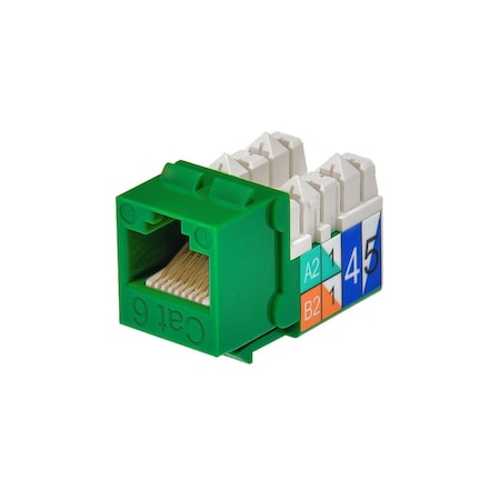 Monoprice Datacom Jack, Cat6, Punch Down, Green 5380