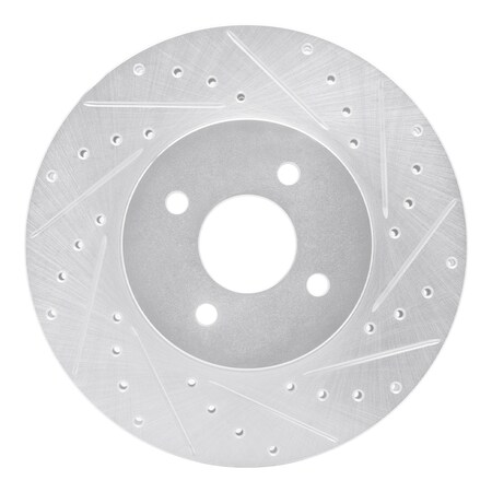 Dynamic Friction Co DFC Brake Rotor - Drilled and Slotted - Silver 631-54050R