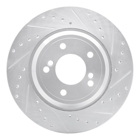 Dynamic Friction Co DFC Brake Rotor - Drilled and Slotted - Silver 631-31050R