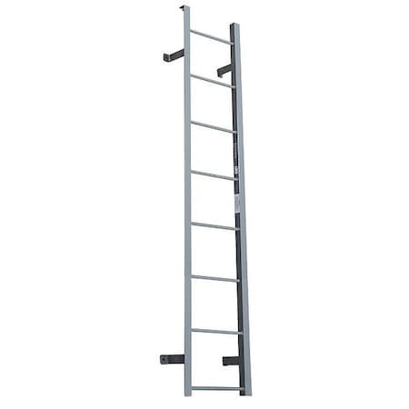 Cotterman 6 ft Overall H, Fixed Ladder, Steel, 6 Steps, Side Step Exit, Powder Coated Finish F6S C1