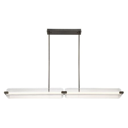 Euf Neoness, Chandelier, 4-Light, 67", Weathered Brass, Clear Glass 50057-023