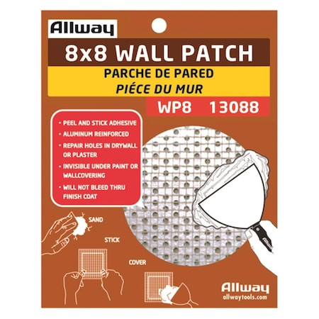 Gizmo 8 x 8 in. Fiberglass White Self Adhesive Drywall Mesh Patch, 10PK GI3325347