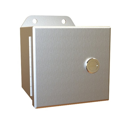 Hammond Latches Electrical Enclosure, 4 in H, 4 in D, 4 in W, 12, 13, 3R, 4, 4X, Aluminum EJ444AL