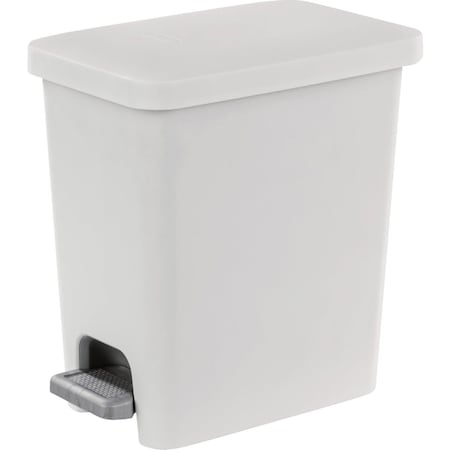 Sterilite 2.7 Gal. White Rectangular Step-on Wastebasket 10618002