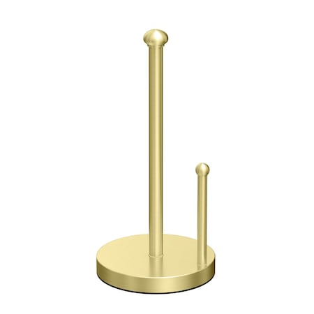 Gatco Kitchen Paper Towel Holder Stand, Brass 1447B