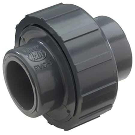 Nds U1000S Pipe Union, 1 in, Slip Joint, Gray, SCH 80 Schedule, 150 psi Pressure WU-1000-S