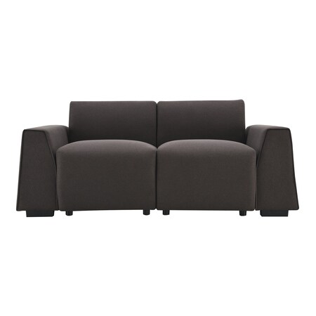Homeroots 36" Dark Brown Fabric Sofa 568285