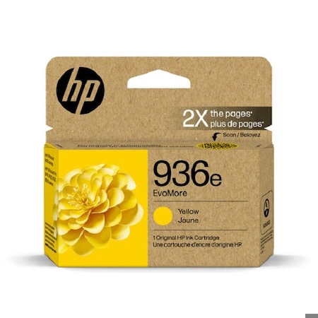 Hp 936e EvoMore Yellow Original Ink Cartridge, 1,650 Yield 4S6V5LN