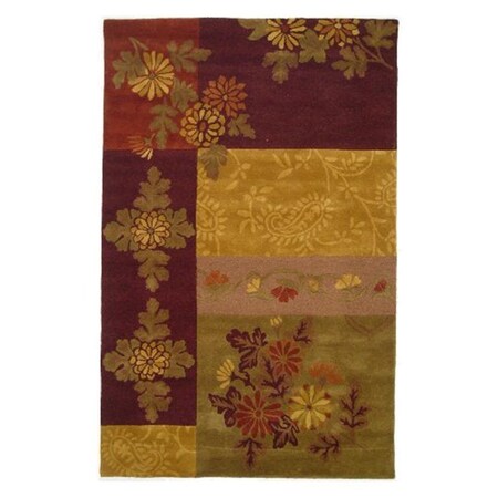 Lifestyles LS-RJ3 5 x 8 ft. Kavera 100 Percent Long Fiber Wool Hand Made Rug- Multicolor LS-RJ35X8
