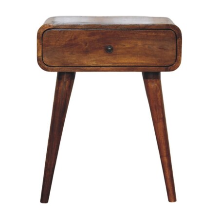 Homeroots 22" Brown Solid Wood One Drawer Nightstand 651833