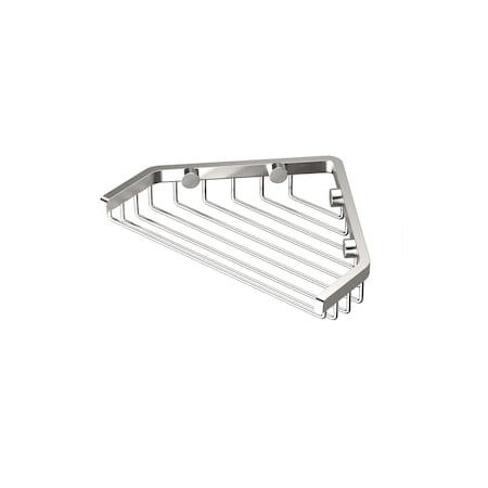 Gatco Corner 7" Shower Basket, Satin Nickel 1513