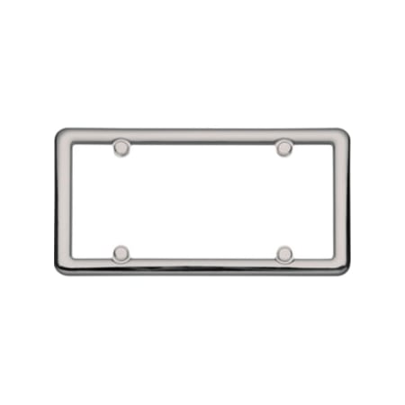 Cruiser Accessories Nouveau License Plate Frame- Black Chrome With fastener caps 20680