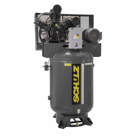 Schulz AIR COMPRESSOR - 15HP THREE PHASE - 120 GALLONS VERTICAL TANK - 208-230-460 VOLTS 932.9368-0