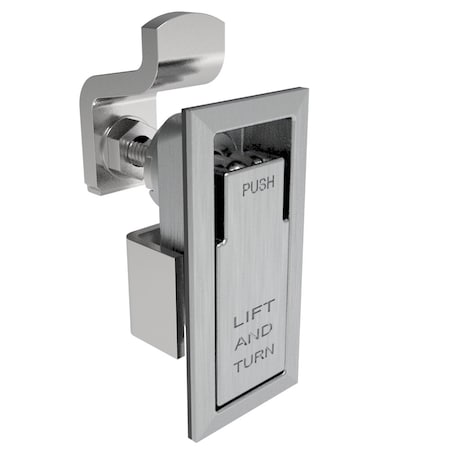 Southco Compression Latch, Lift & Turn, Small Size, Zinc Alloy , Chrome Plated, Brushed 62-70-22