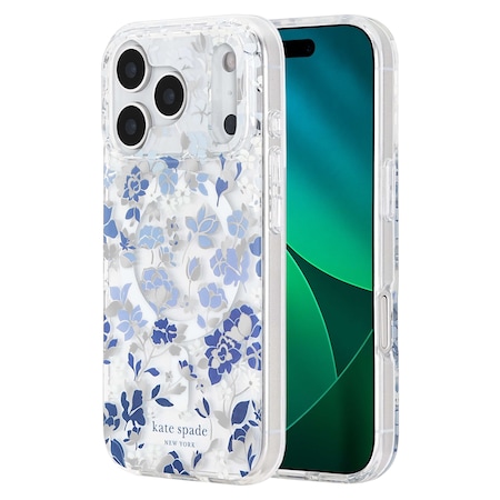 Kate Spade Protective Magsafe Case For Apple Iphone 17 Pro - Flowerbed Blue KS057318