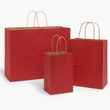 Nashville Wraps Christmas Red 100% Recycled Kraft Bag Assortment, 125PK 12KTACR