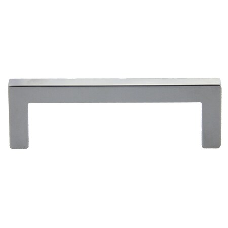 Pride Industrial 4-1/4in Modern Square Cabinet Pull with 3-3/4in Center to Center Polished Chrome Finish P87226PC