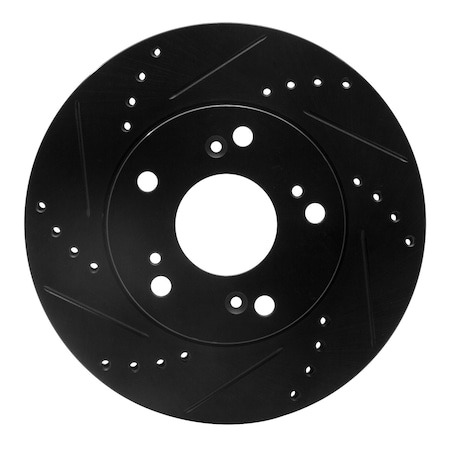 Dynamic Friction Co DFC Brake Rotor - Drilled and Slotted - Black 633-59036L
