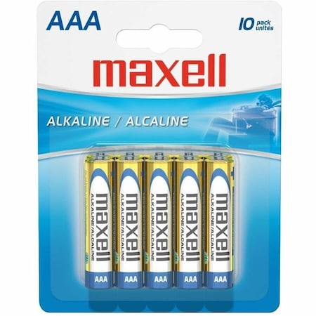 Maxell LR03 10BP AAA-Size Battery Pack - Alkaline - 1.5V DC 723810