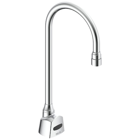 Delta Commercial 1500T Series Deckmount Electronic Gooseneck Faucet, Hw, 1.5Gpm, Trim Only In Chrome 1500TF3328TR