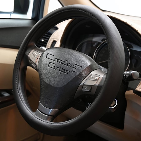 Dash Designs Comfort Grips Sedona Grip 15.5in - 16.5in Steering Wheel Cover - Black 3333BK