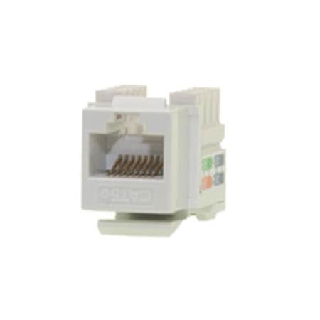 Cable Wholesale CableWholesale Cat5e Keystone Jack - RJ45 Female to 110 Punch Down, White 310-121WH