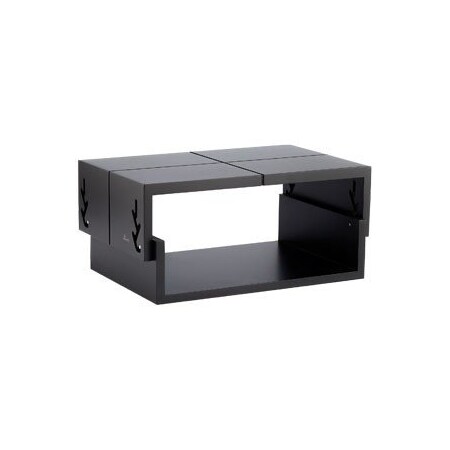 Homeroots Black Adjustable Five Level Ergonomic Monitor Stand 473008