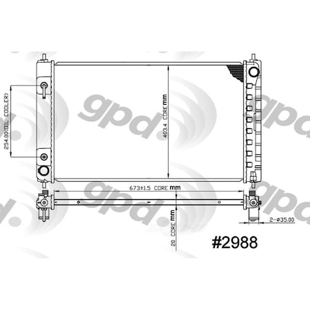 Global Parts Distributors Radiator 2988C