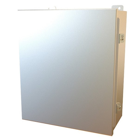 Hammond Clamps Electrical Enclosure, 14 in H, 6 in D, 12 in W, 12, 13, 3R, 4, 4X, Stainless Steel 1414N4PHSSM6