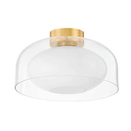 Mitzi Giovanna 1 Light Flush Mount 12.25 In. Aged Brass H746501-AGB