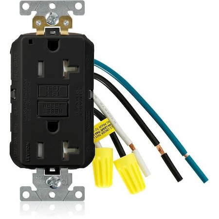 Leviton SmartlockPro GFCI 20A TR/PI Ind Gr Blk GFTR2-5LE