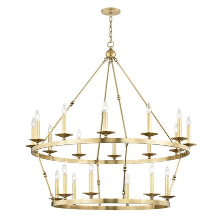 Hudson Valley Lighting Allendale 20 Light Chandelier 46.75 In. Aged Brass 3247-AGB