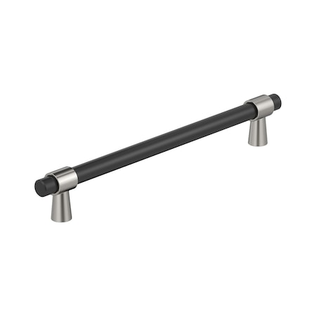 Amerock Mergence 12 inch 305mm Center-to-Center Matte Black/Polished Nickel Appliance Pull BP36982FBPN