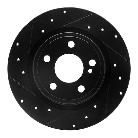 Dynamic Friction Co DFC Brake Rotor - Drilled and Slotted - Black 633-63107L