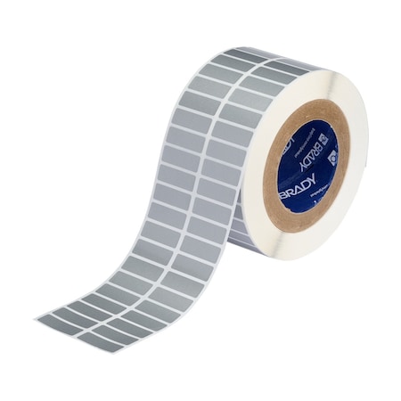 Brady Tamper-Resistant Metallized Vinyl Labels 0.5 in H x 1.5 in W Silver 10000/RL THT-37-362-10