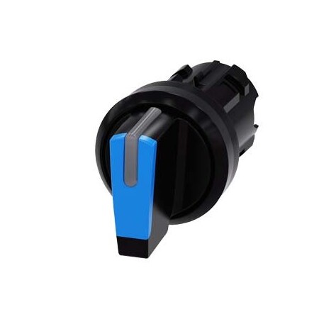 Siemens Selector switch, illuminable, 22 mm, round, plastic, blue 3SU1002-2BL50-0AA0-ZY10