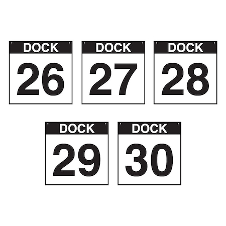 5S Supplies Loading Dock 26-30 Sign - ALM - 24in x 24in DOCK26-30-ALM-2424