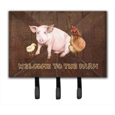 Carolines Treasures Welcome To The Farm With The Pig And Chicken Leash Or Key Holder SB3083TH68