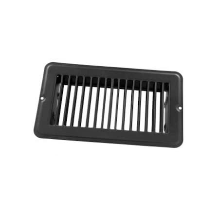 Jr Products Floor Mount; Rectangular; 4 Inch Width x 8 Inch Length; Without Damper; Powder Coated; Black; Steel 02-29165