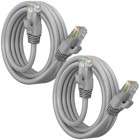 Maximm Cat6 Ethernet Cable 6ft 10Gbps 550MHz UTP, 2PK, Gray, 2PK CAT6-CCA-6FTGRY-2PK
