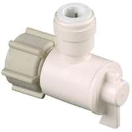 Watts Angle Valve, 1/2 x 3/8 in Connection, NPS x CTS, 250 psi Pressure, Thermoplastic Body 3553-0808/P-677