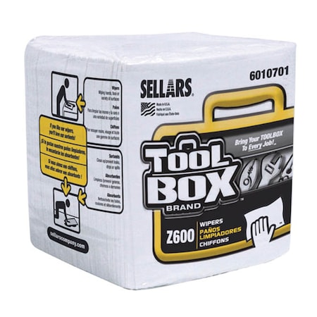 Sellars Toolbox Z600 1/4 Fold 80Ct White 11.88"X13" Sht 12/Cs, 12PK 6010701