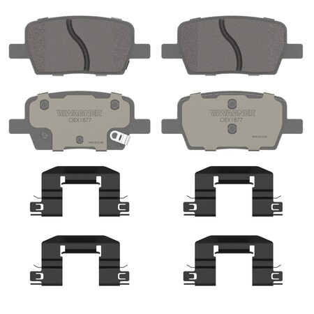 Wagner Brake OEX Rear Disc Brake Pad Set Premium Ceramic, OEX1877