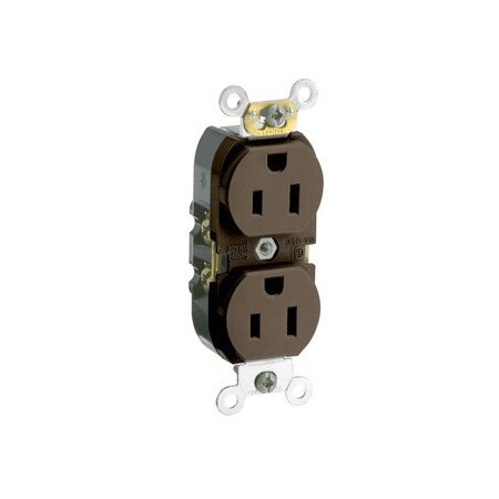 Leviton Commercial Grade Duplex Receptacle, 15 Amp, 125 Volt CR015