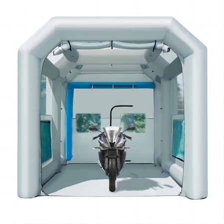 Wrightmaster 12.5 ft. x 11.2 ft. x 11.2 ft. Inflatable Paint Booth with 370W and 550W Blowers, Air Filter System ZR-PQZP-3.8X3.5X3.5M-N