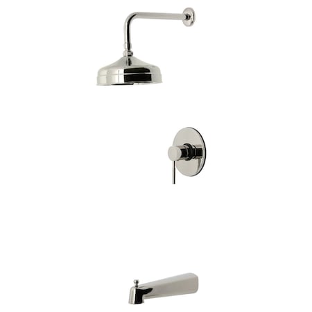Kingston Brass Single-Handle Pressure Balanced Tub and Shower Faucet, Polished Nickel KB6336DL