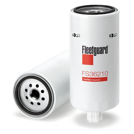 Fleetguard Fuel Filter, 10.0625 in, Spin-On FS36210